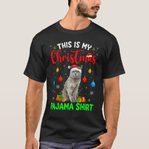 This Is My Christmas Pajama British Shorthair Cat  T-Shirt