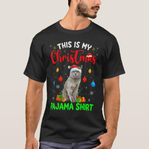 This Is My Christmas Pajama British Shorthair Cat  T-Shirt