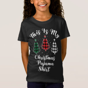 This is my Christmas Pajama Buffalo Plaid Trees T-Shirt