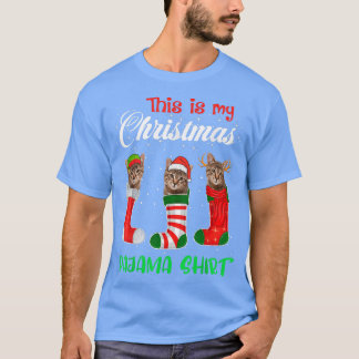 This Is My Christmas Pajama Cat Kitten Lover Xmas  T-Shirt