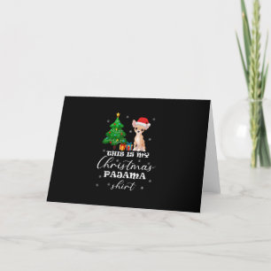 This Is My Christmas Pajama Chihuahua Costume Sant Holiday Card