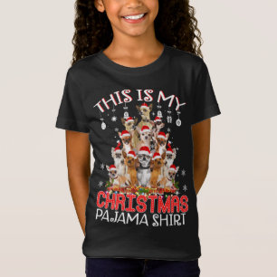 This Is My Christmas Pajama Chihuahua Santa Tree X T-Shirt
