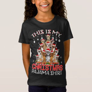 This Is My Christmas Pajama Chihuahua Santa Tree X T-Shirt
