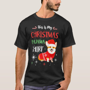 This Is My Christmas Pajama Corgi Dog Light Xmas T-Shirt