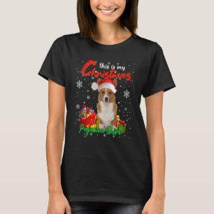 This Is My Christmas Pajama Corgi Santa Xmas Dog T-Shirt