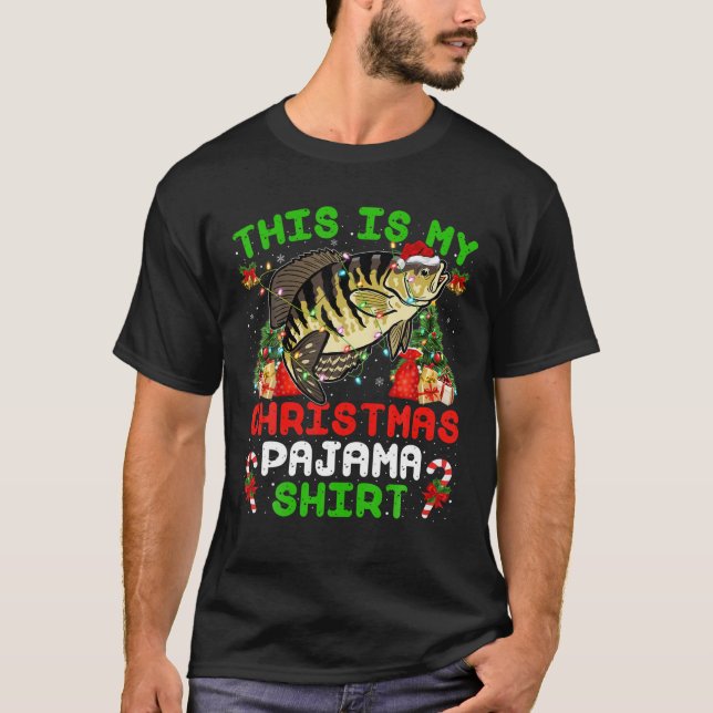 This Is My Christmas Pajama Crappie Fish Christmas T-Shirt (Front)