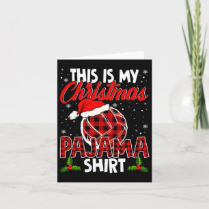 This Is My Christmas Pajama Cute Santa Plaid Volle Card