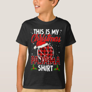 This Is My Christmas Pajama Cute Santa Plaid Volle T-Shirt