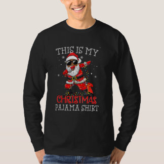 This Is My Christmas Pajama Dabbing African Americ T-Shirt