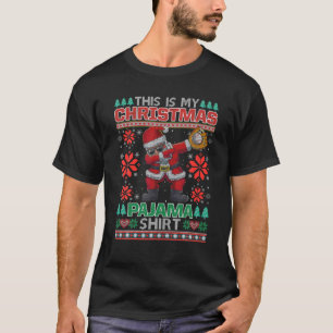This Is My Christmas Pajama Dabbing Santa Softball T-Shirt