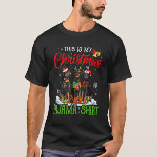 This Is My Christmas Pajama Doberman Dog Squad T-Shirt