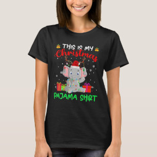 This Is My Christmas Pajama  Elephant Lover Xmas T-Shirt