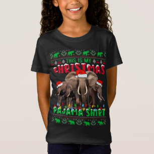This is My Christmas Pajama Elephant Ugly Sweater