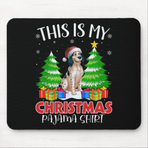 This Is My Christmas Pajama English Setter Dog Xma Mouse Pad