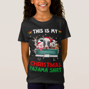 This Is My Christmas Pajama Farm Animals Truck Cos T-Shirt