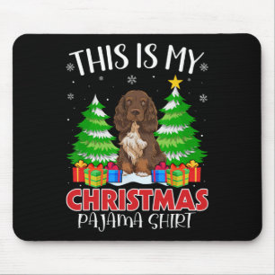 This Is My Christmas Pajama Field Spaniel Dog Xmas Mouse Pad