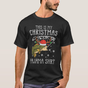 This Is My Christmas Pajama Fishing Xmas Dad Men T-Shirt