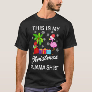 This Is My Christmas Pajama Flamingo Hawaiian T-Shirt
