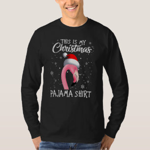 This Is My Christmas Pajama Flamingo Santa Christm T-Shirt