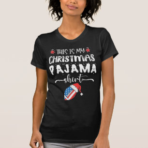 This Is My Christmas Pajama  Fun American Football T-Shirt
