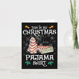 This Is My Christmas Pajama Fun Christmas Cake Card
