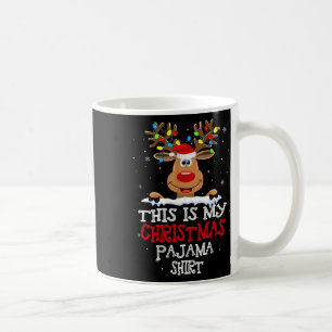 This Is My Christmas Pajama Fun Christmas Reindeer Coffee Mug