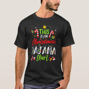 This Is My Christmas Pajama Funny Family Matching  T-Shirt