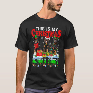 This Is My Christmas Pajama Funny Rottweiler Dog L T-Shirt
