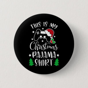 This Is My Christmas Pajama Funny Video Game Chris 6 Cm Round Badge