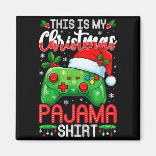 This Is My Christmas Pajama Funny Video Gamer Boys Magnet