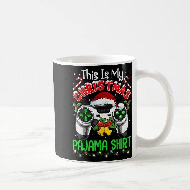 This Is My Christmas Pajama Gamer Video Game Boys  Coffee Mug (Right)