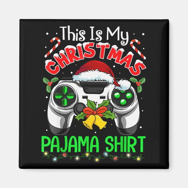 This Is My Christmas Pajama Gamer Video Game Boys  Magnet (Front)