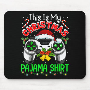 This Is My Christmas Pajama Gamer Video Game Boys Mouse Pad