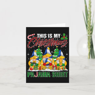 This Is My Christmas Pajama Gnome Volleyball Ball  Card