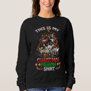 This Is My Christmas Pajama Goats Tree Holid Sweatshirt