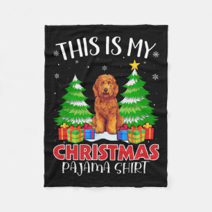 This Is My Christmas Pajama Goldendoodle Dog Xmas  Fleece Blanket