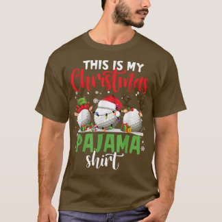 This Is My Christmas Pajama Golf Reindeer Santa El T-Shirt