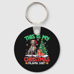 This Is My Christmas Pajama Great Dane Dog Lovers Key Ring