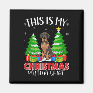 This Is My Christmas Pajama Great Dane Dog Xmas Pj Magnet