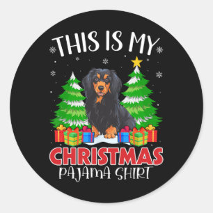 This Is My Christmas Pajama Havanese Dog Xmas Pjs  Classic Round Sticker