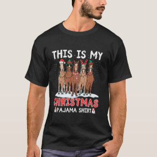 This Is My Christmas Pajama horse Lover Matching B T-Shirt