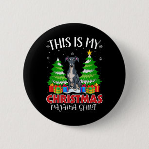 This Is My Christmas Pajama Italian Greyhound Dog  6 Cm Round Badge