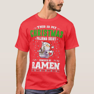 This Is My Christmas Pajama Kawaii Ramen Anime Cat T-Shirt