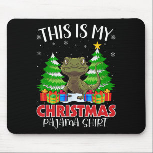 This Is My Christmas Pajama Lizard Xmas Pjs Mouse Pad