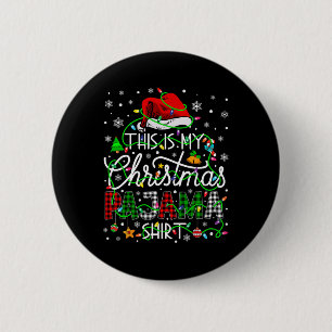 This Is My Christmas Pajama Matching Family Xmas L 6 Cm Round Badge