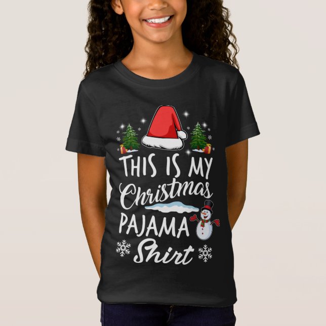 This Is My Christmas Pajama Matching Family Xmas T-Shirt (Front)
