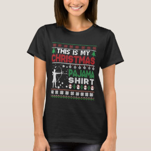 This Is My Christmas Pajama Mens Archery  Ugly Swe T-Shirt