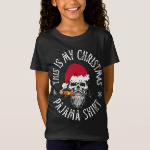 This Is My Christmas Pajama Motorcycle Biker Santa T-Shirt