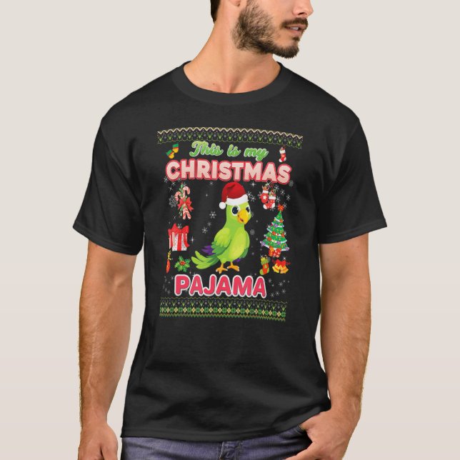 This Is My Christmas Pajama  Parrot Ugly Sweater M (Front)