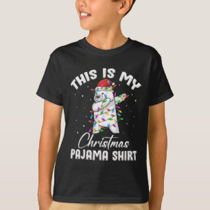 This Is My Christmas Pajama Polar Bear Fun Women M T-Shirt